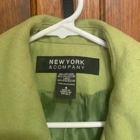 Green NY&Co Pea Coat - Picture 3 of 3
